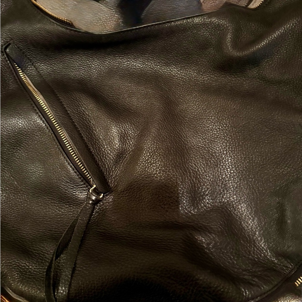 Vince Camuto Black Hobo Bag with Unstructured Design